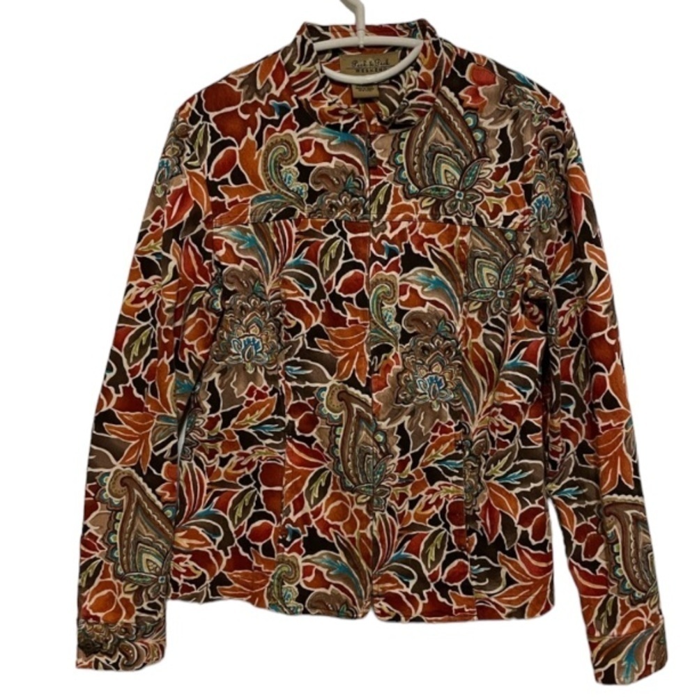 Peck & Peck Weekend Moto Zip Jacket Size 6